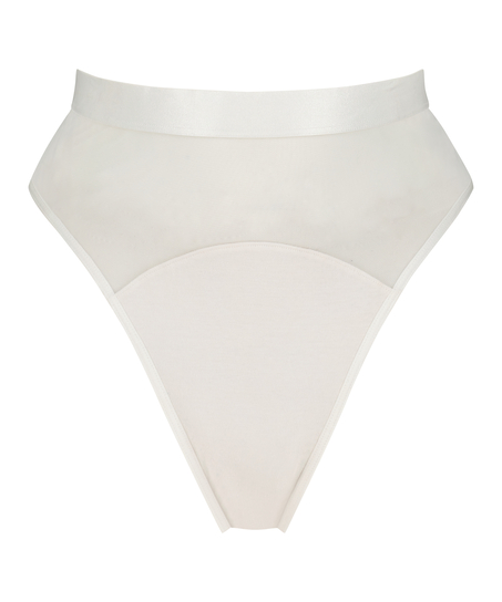 Wysoko wycięte majtki brazyliany, Biały