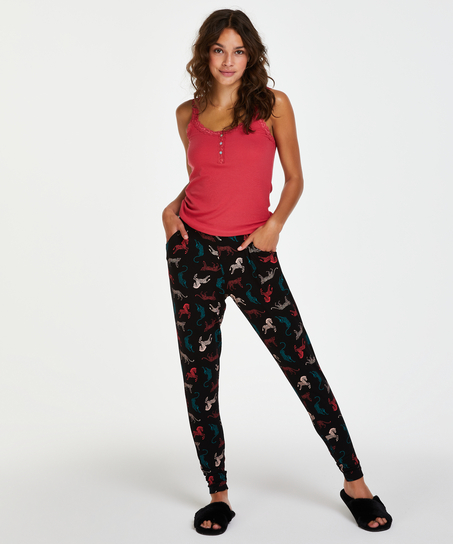 Petite Jersey pyjama pants, Czarny