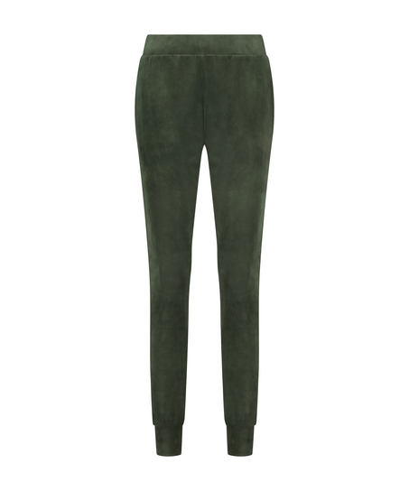 Petite Joggery welurowe, Zielony