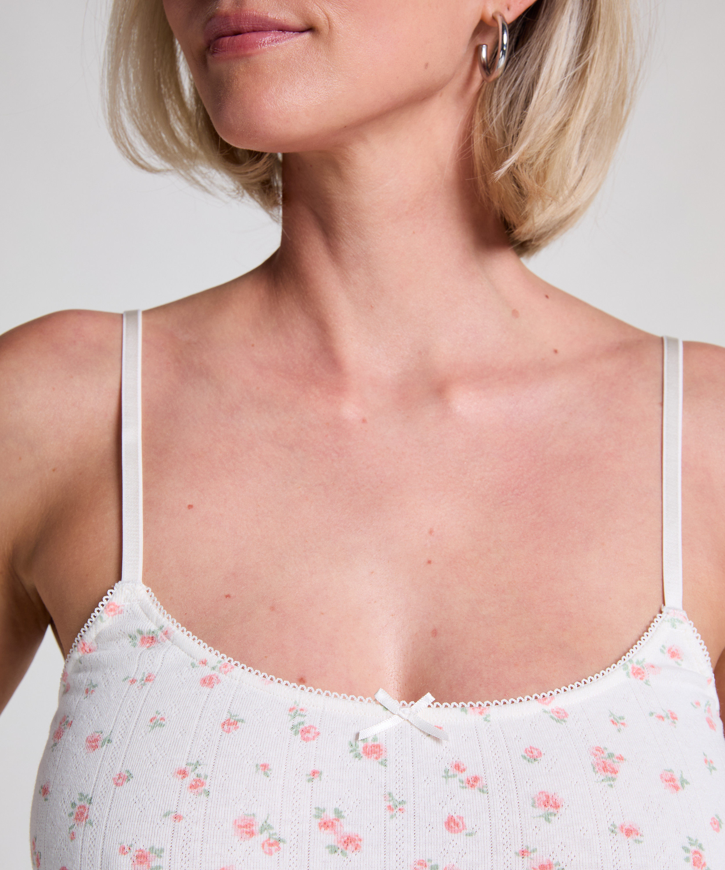 Halka Pointelle, Biały, main