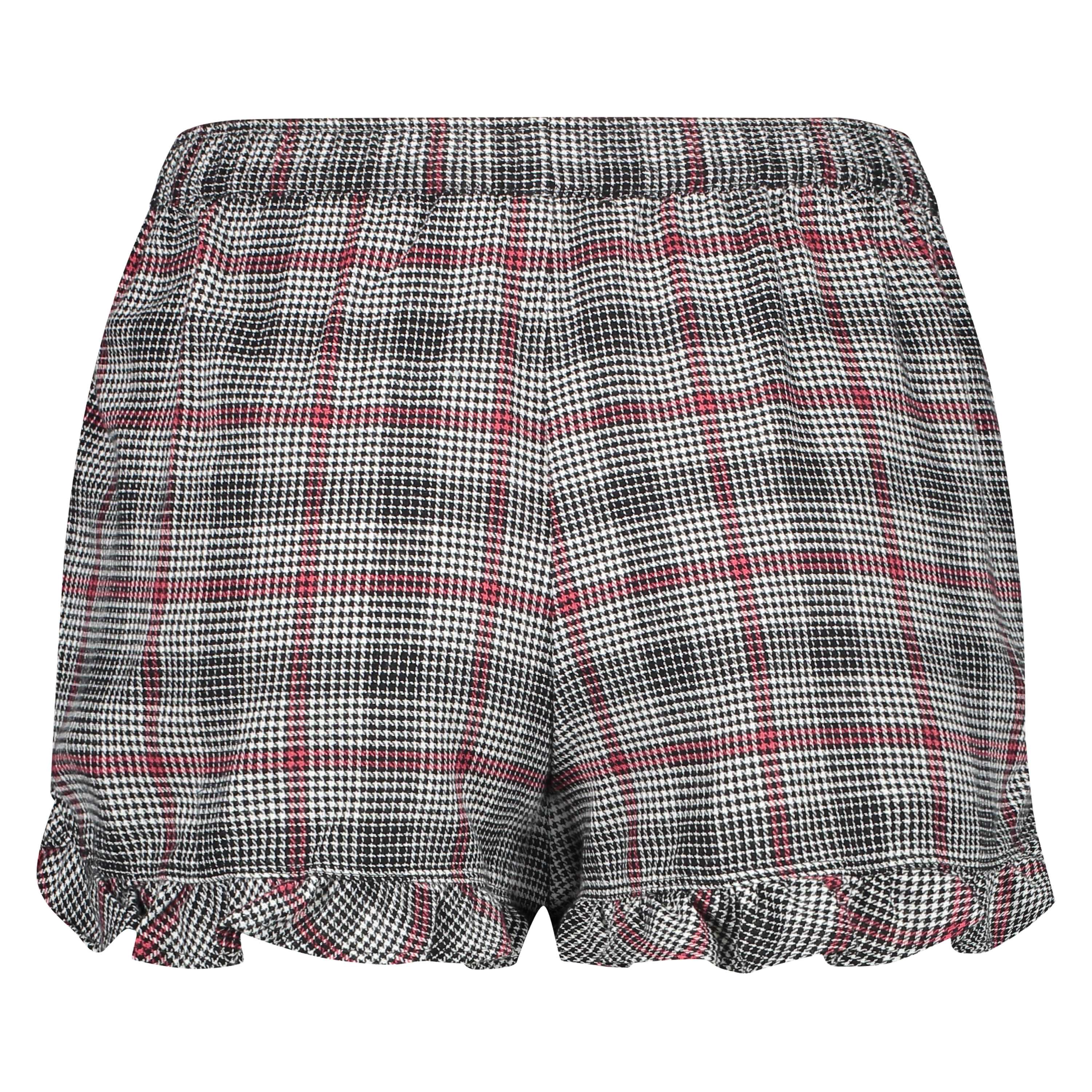 Twill Check pyjama shorts, Szary, main