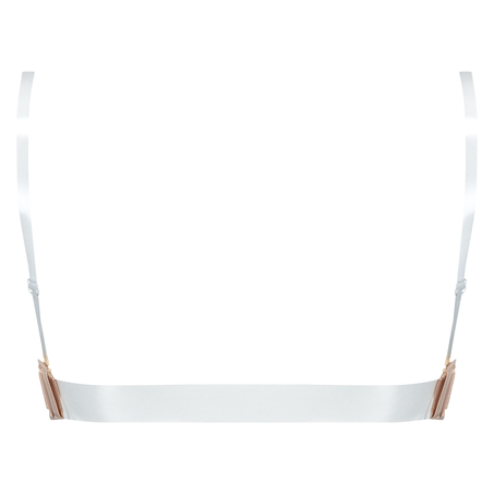 Usztywniany biustonosz z fiszbinami z przezroczystym tyłem, Beżowy