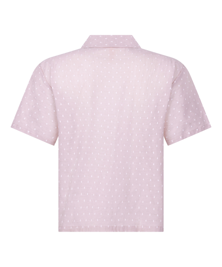 Bluza bawełniana w paski, R&oacute;żowy