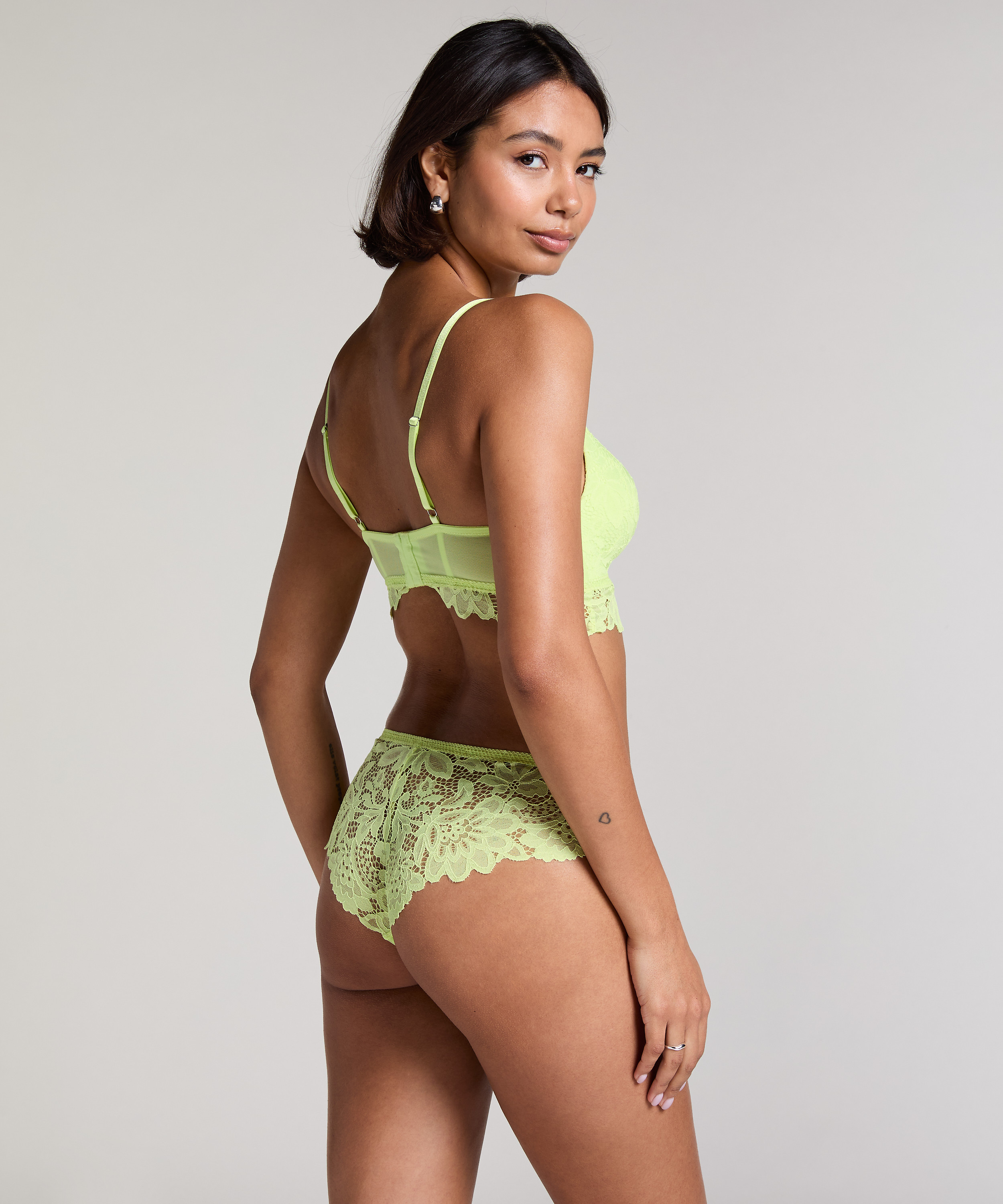 Usztywniany biustonosz bez fiszbin Longline Shiloh, Zielony, main