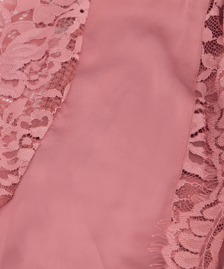 Kimono z koronki na całej powierzchni, R&oacute;żowy