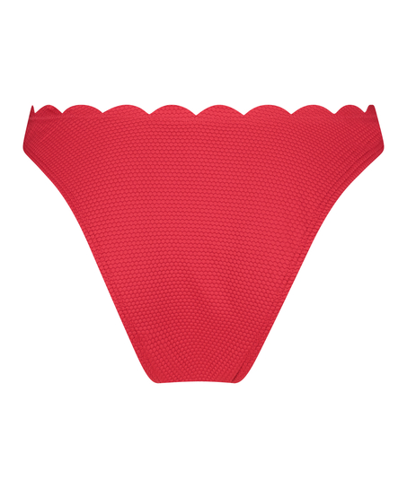 Majtki Bikini Wysoko Krojona Scallop, R&oacute;żowy