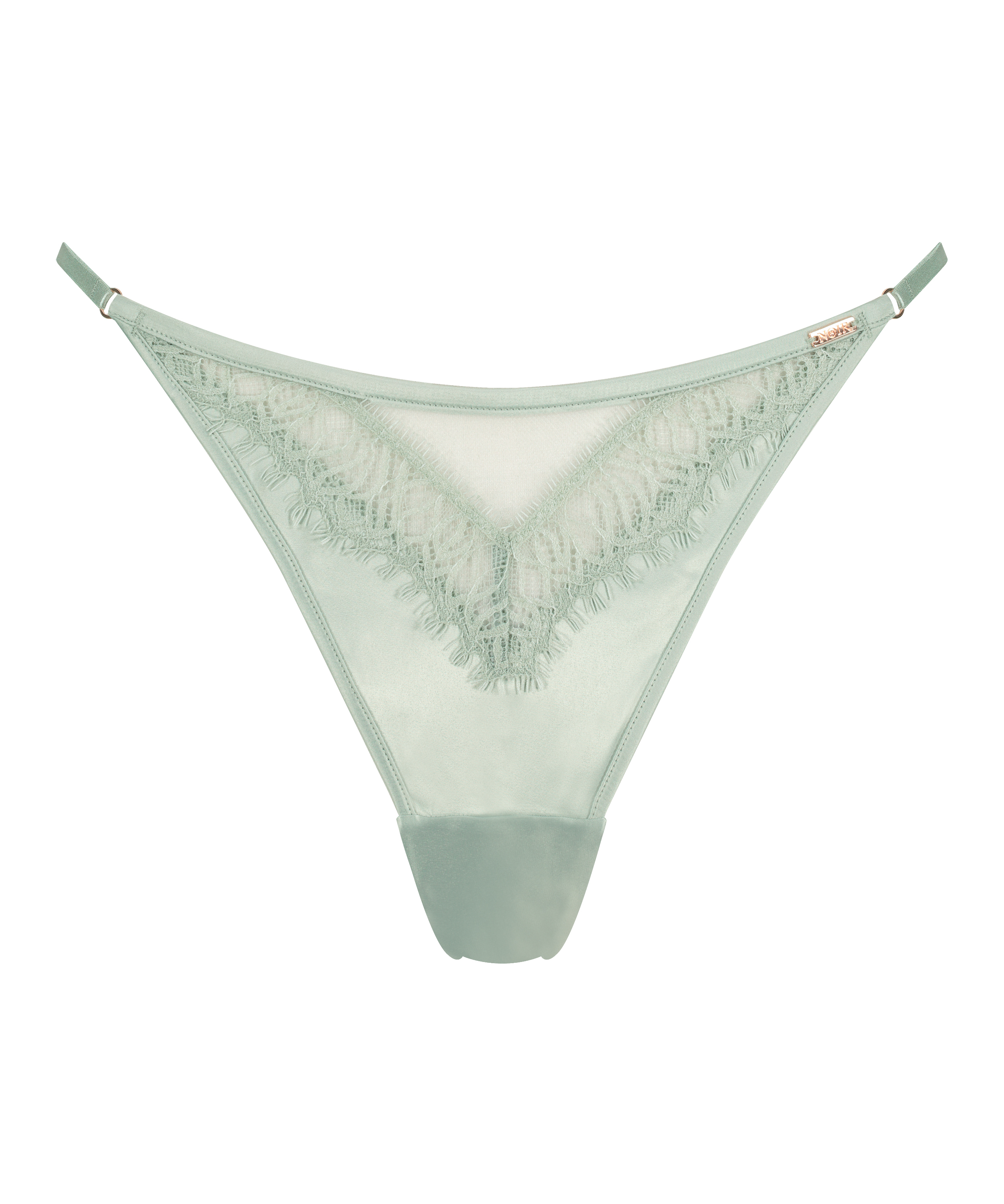 Majtki brazylijskie z wysokim wycięciem Aiko, Zielony, main