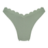 Majtki Bikini Wysoko Krojona Scallop, Zielony
