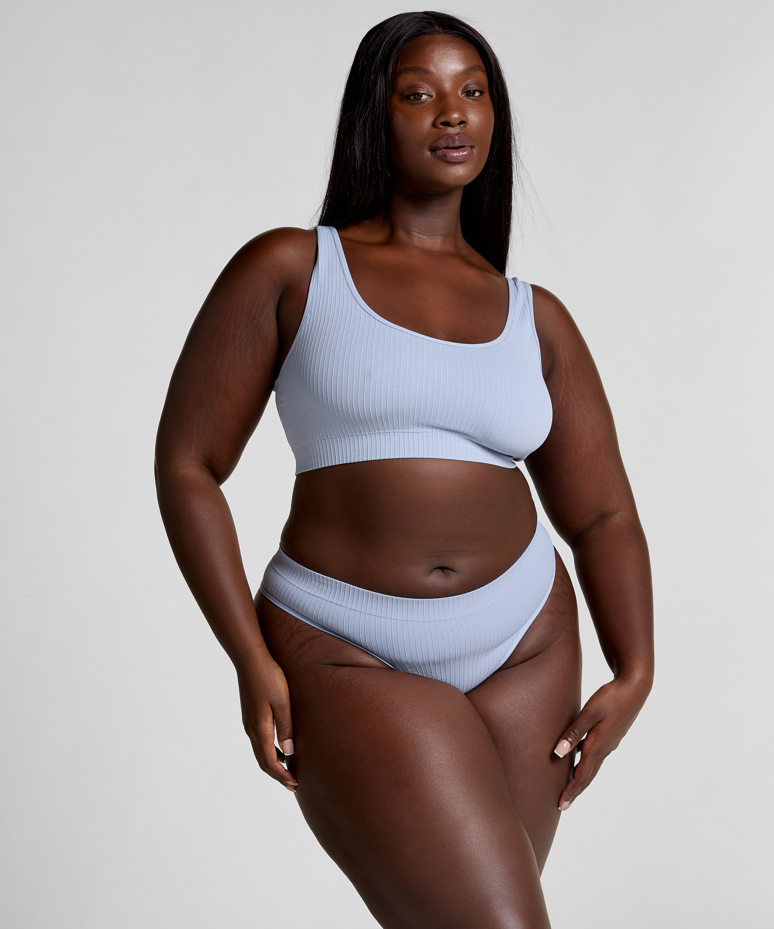 Wysoko wycięte stringi Dianne, Niebieski, main