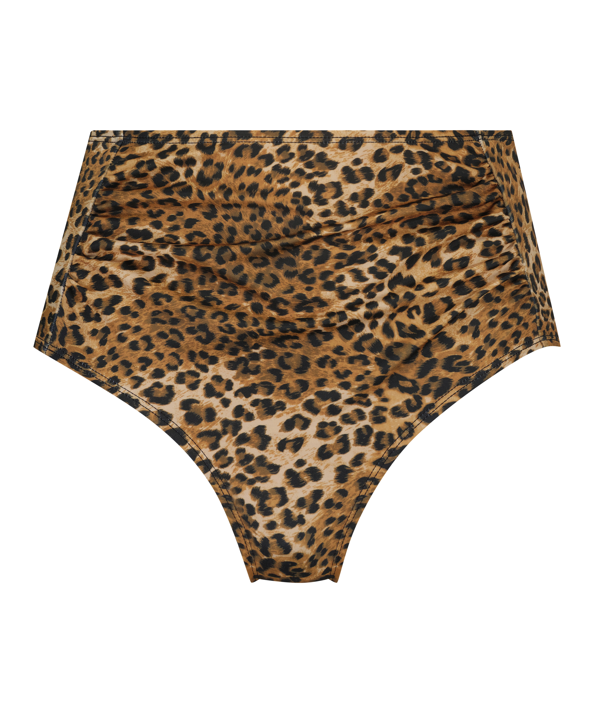 Figi bikini z wysokim stanem Leopard, Brązowy, main