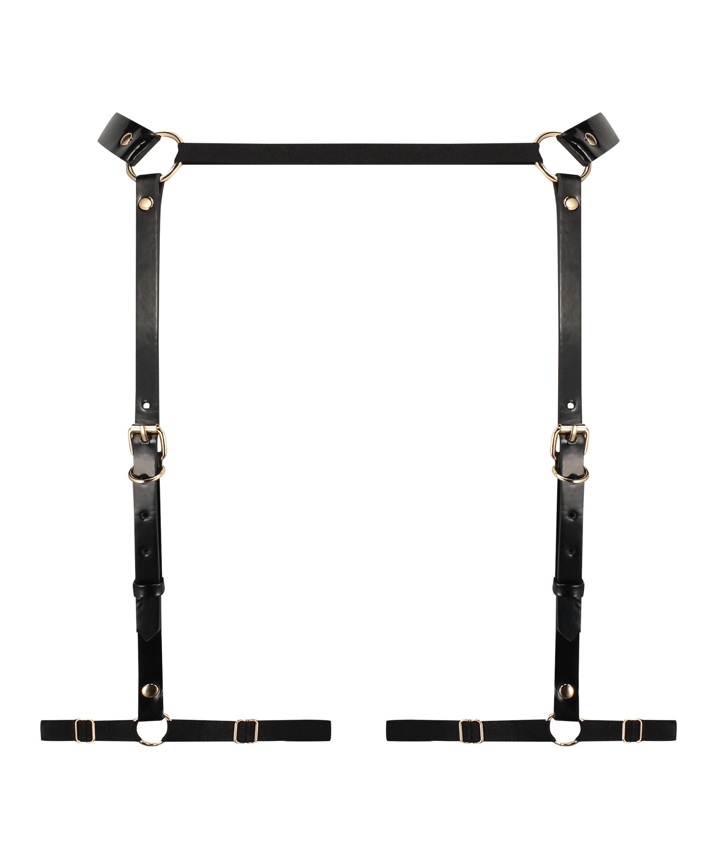 Private Pas do pończoch ze sztucznej skóry, Czarny, main