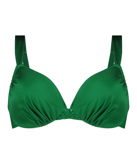Usztywniany top bikini z fiszbinami Antigua, Zielony
