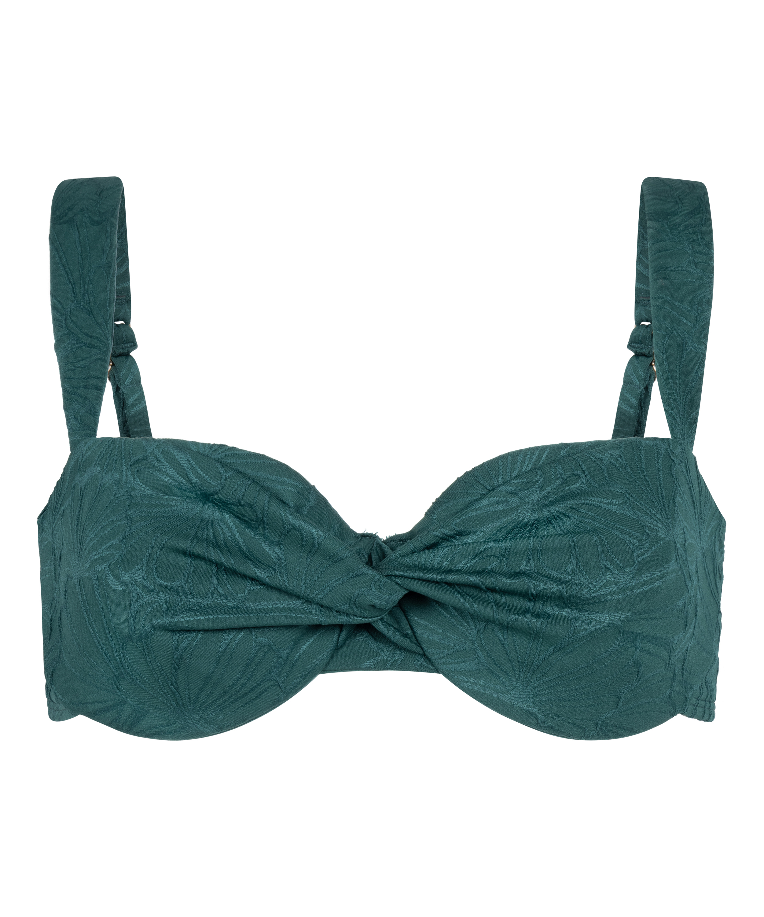 G&oacute;ra Bikini Azua z Fiszbinami Bez Wkładek, Zielony, main