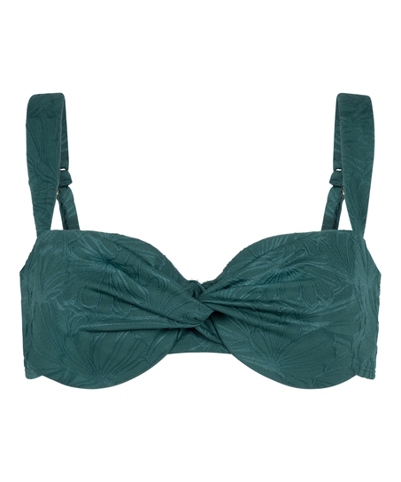 G&oacute;ra Bikini Azua z Fiszbinami Bez Wkładek, Zielony