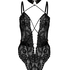 Body z otwartym krokiem Brandy Private, Czarny
