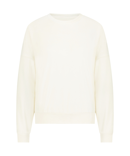 Welurowy top, Biały