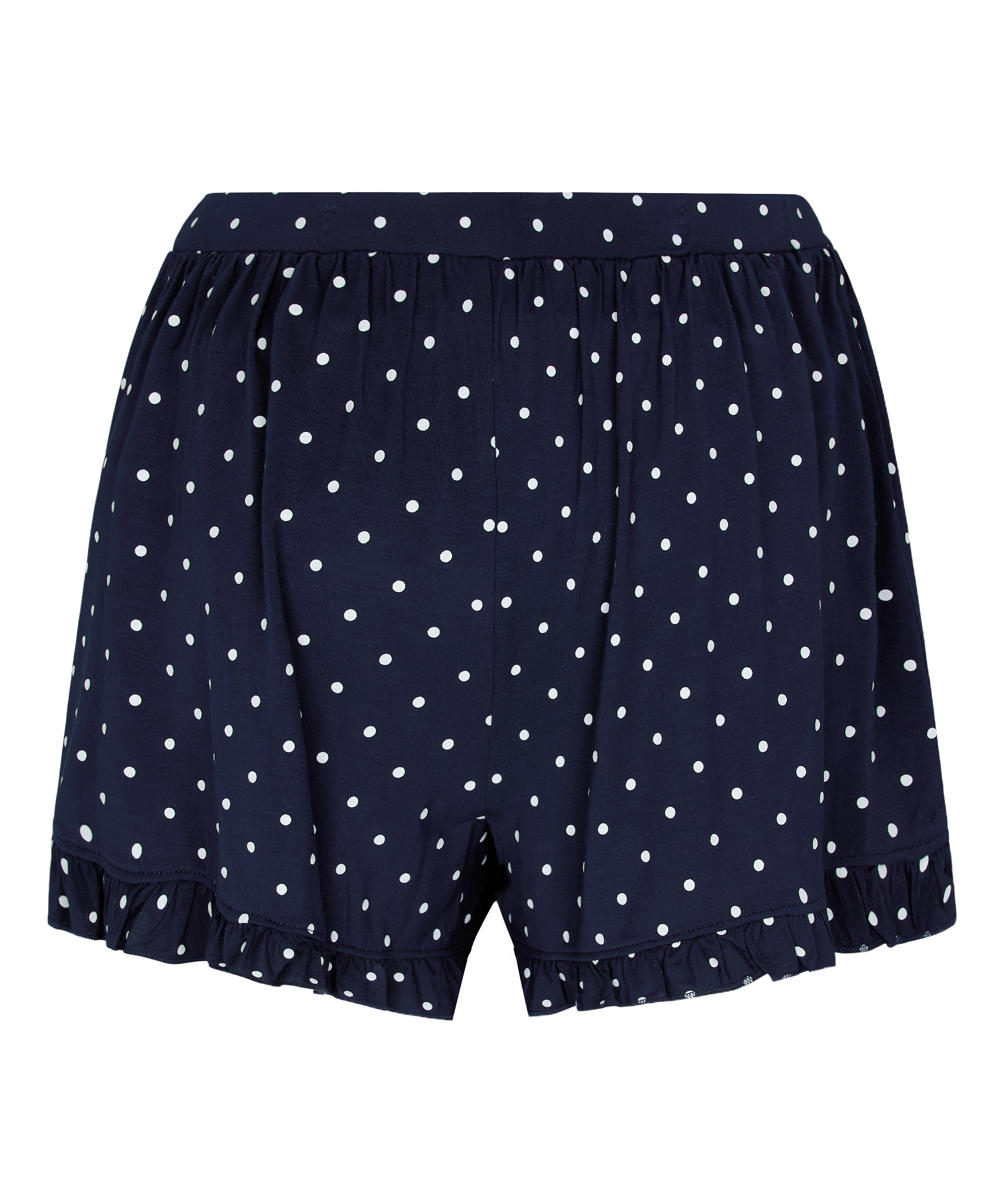 Dżersejowe szorty z falbanką, Niebieski, main