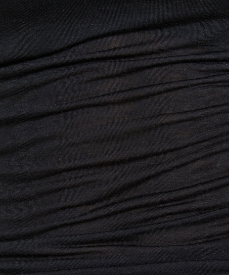 super miękka top z kaszmirem z dekoltem w ł&oacute;dkę, Czarny