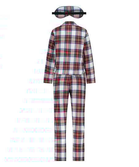 Twillowa piżama w kratę, Biały