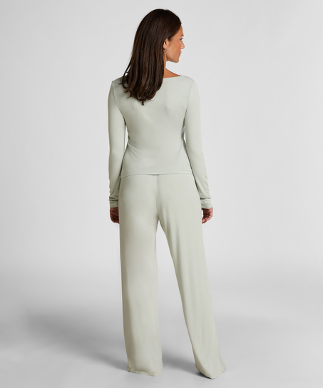 Koronkowa piżama z długim rękawem, Szary