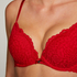 Biustonosz usztywniany push-up Rose, Czerwony