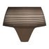 Niewidoczne pod ubraniem stringi z wysokim stanem, Brązowy