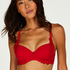 Diva padded underwired bra, Czerwony