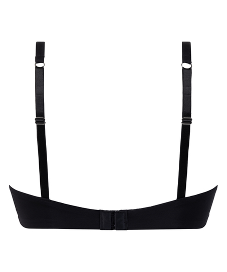 Usztywniony biustonosz bez fiszbinów Lea Lace, Czarny