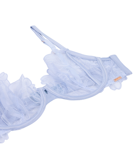 Biustonosz bez usztywnienia z fiszbinami Emilia, Niebieski