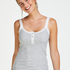Singlet top cami rib lace, Szary
