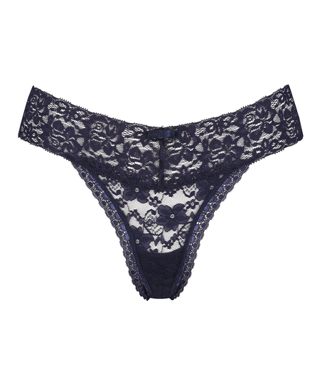 Bardzo niskie stringi V, Niebieski