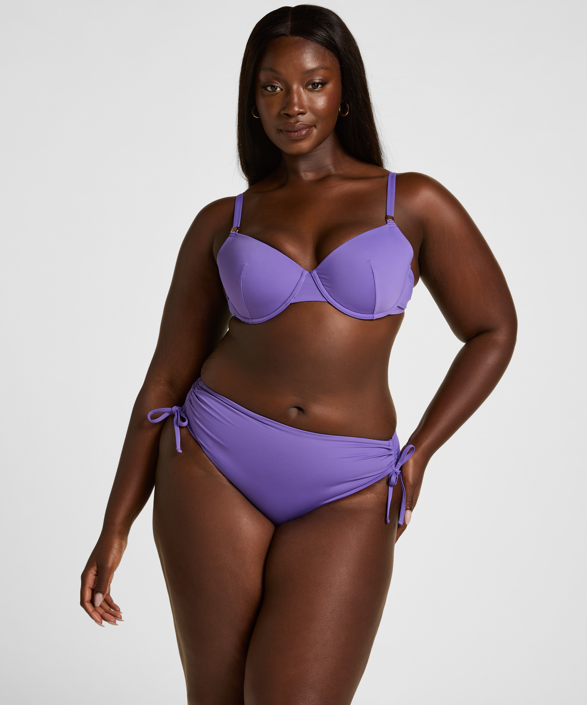 Midi Bikini Bottom Luxe, Fioletowy, main