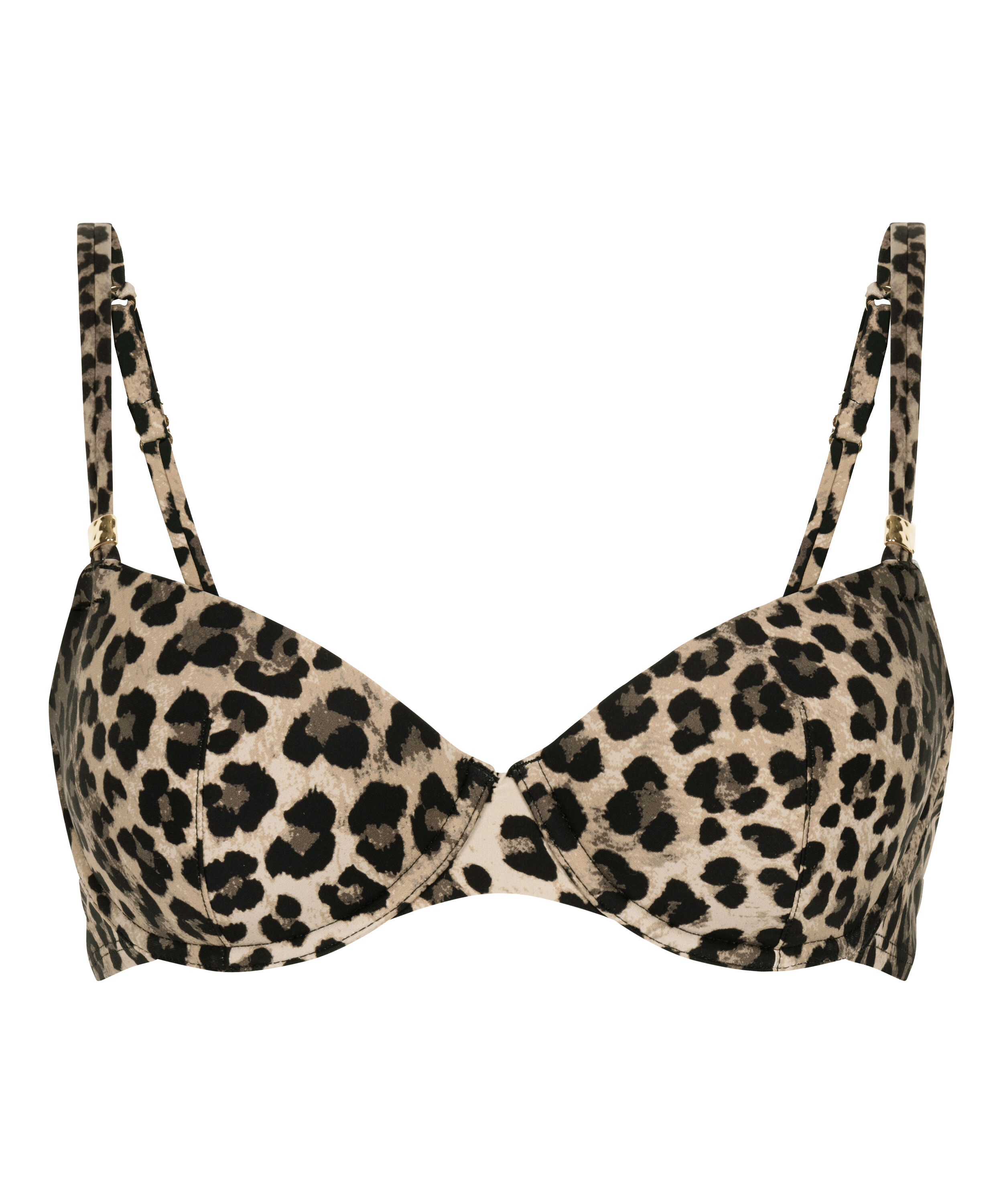 Usztywniana g&oacute;ra od bikini z fiszbinami Animalia, Brązowy