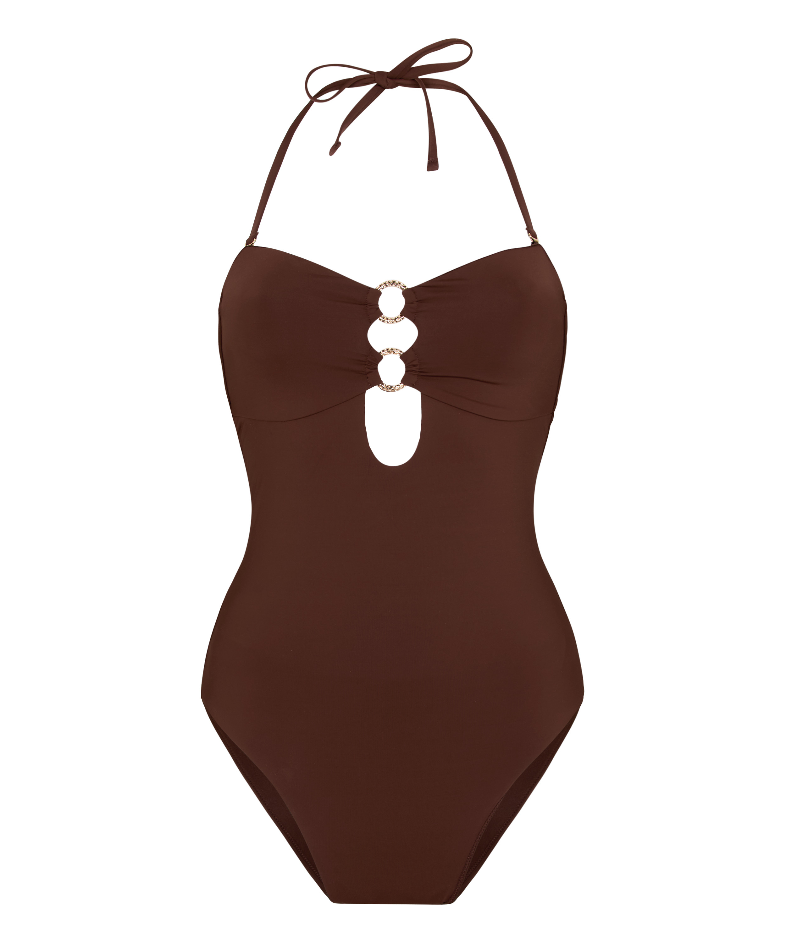 Bandeau Bikini Top Madrid, Brązowy, main