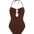 Bandeau Bikini Top Madrid, Brązowy