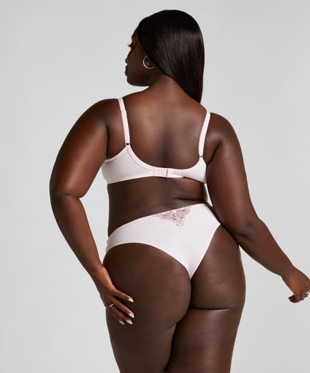 Biustonosz nieusztywniany z fiszbinami Diva, R&oacute;żowy