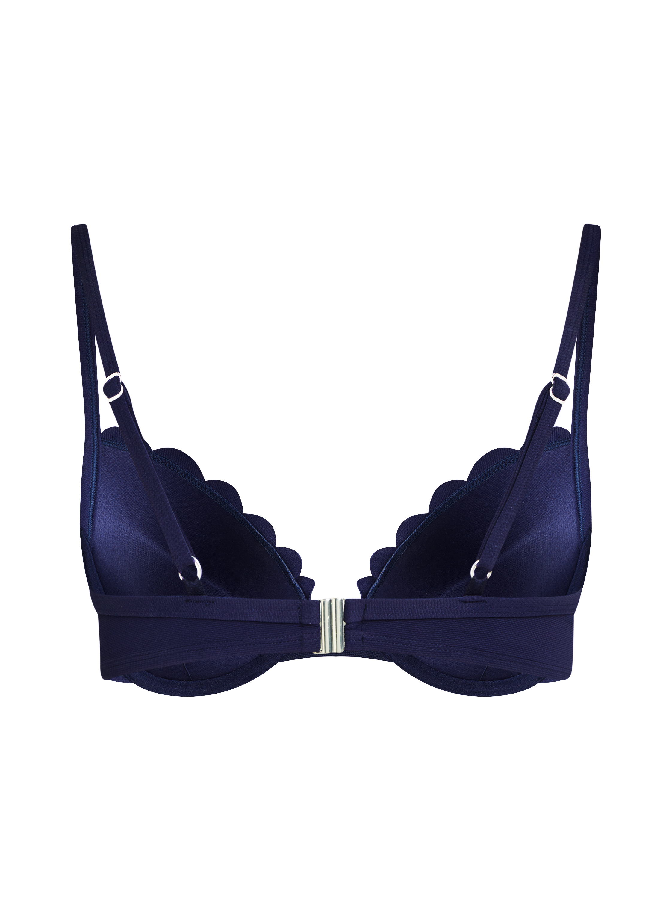 G&oacute;ra od bikini push-up z fiszbinami, z falowanym brzegiem, miseczki A &ndash; E, Niebieski, main