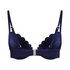 G&oacute;ra od bikini push-up z fiszbinami, z falowanym brzegiem, miseczki A &ndash; E, Niebieski