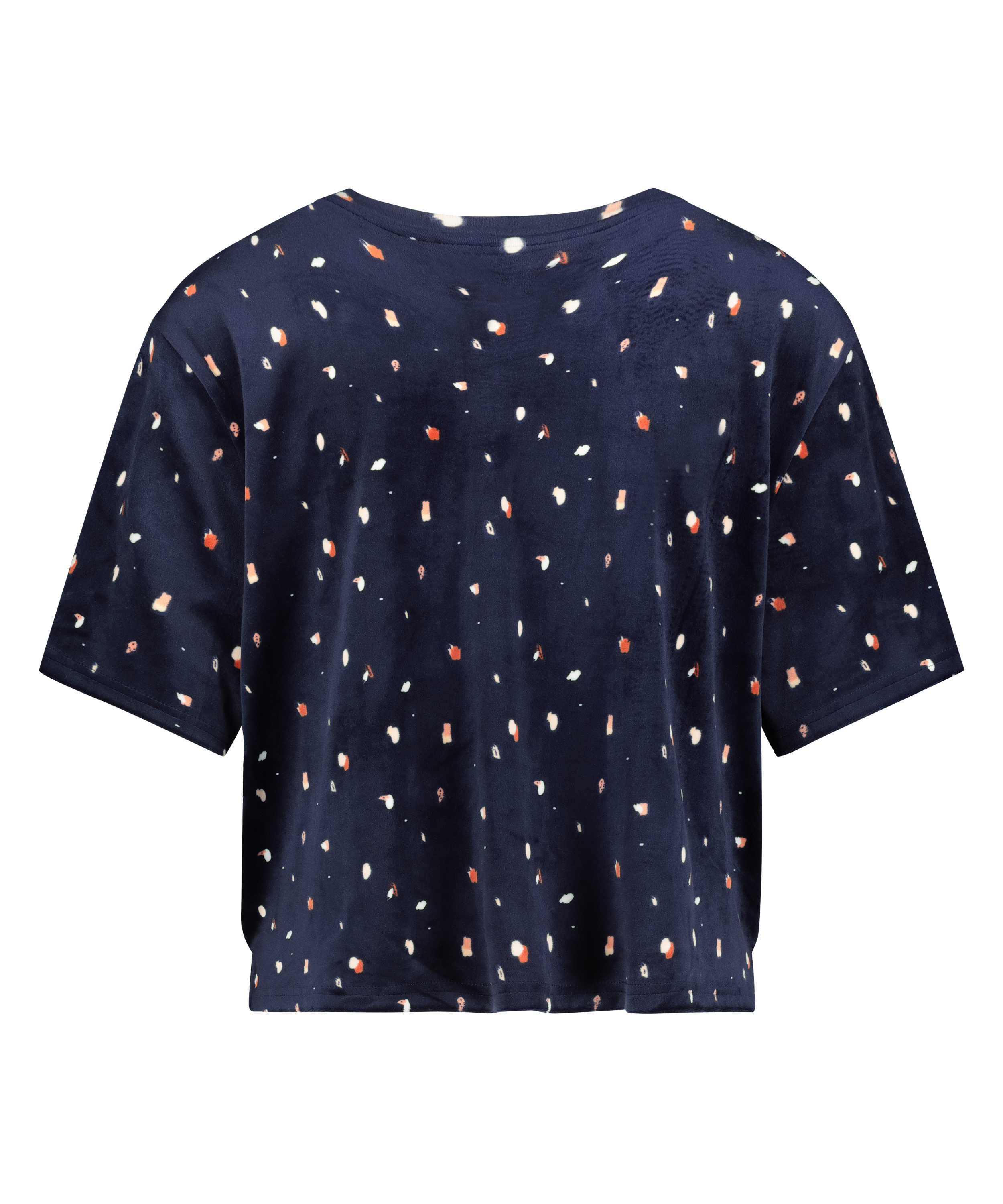 Top welurowy z kieszonką, Niebieski, main