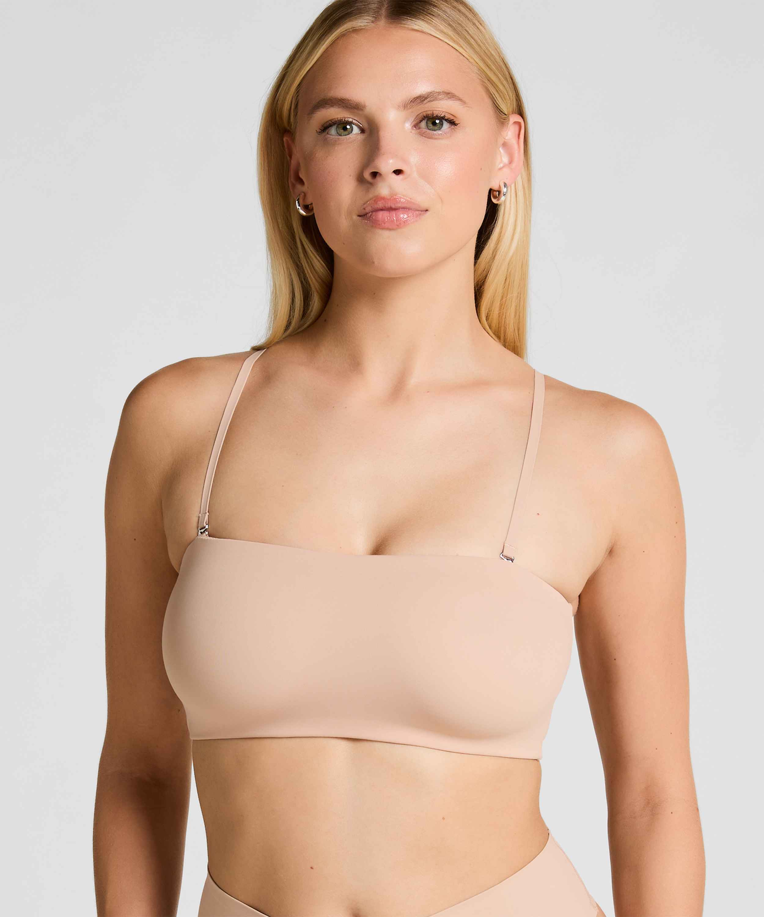 Bandeau Bralette Smooth, Beżowy, main