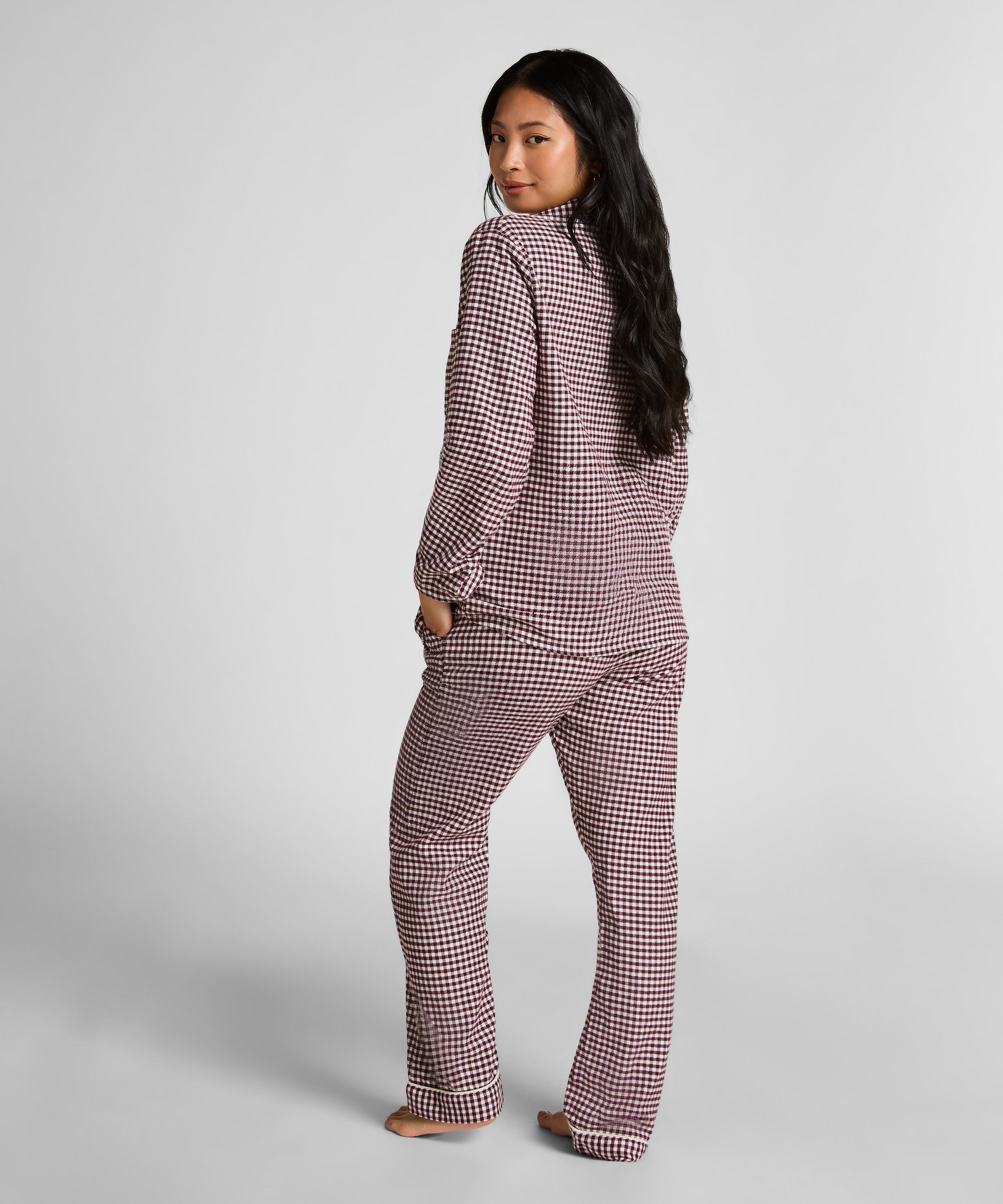 Top piżamowy Flanel Essentials, Fioletowy, main