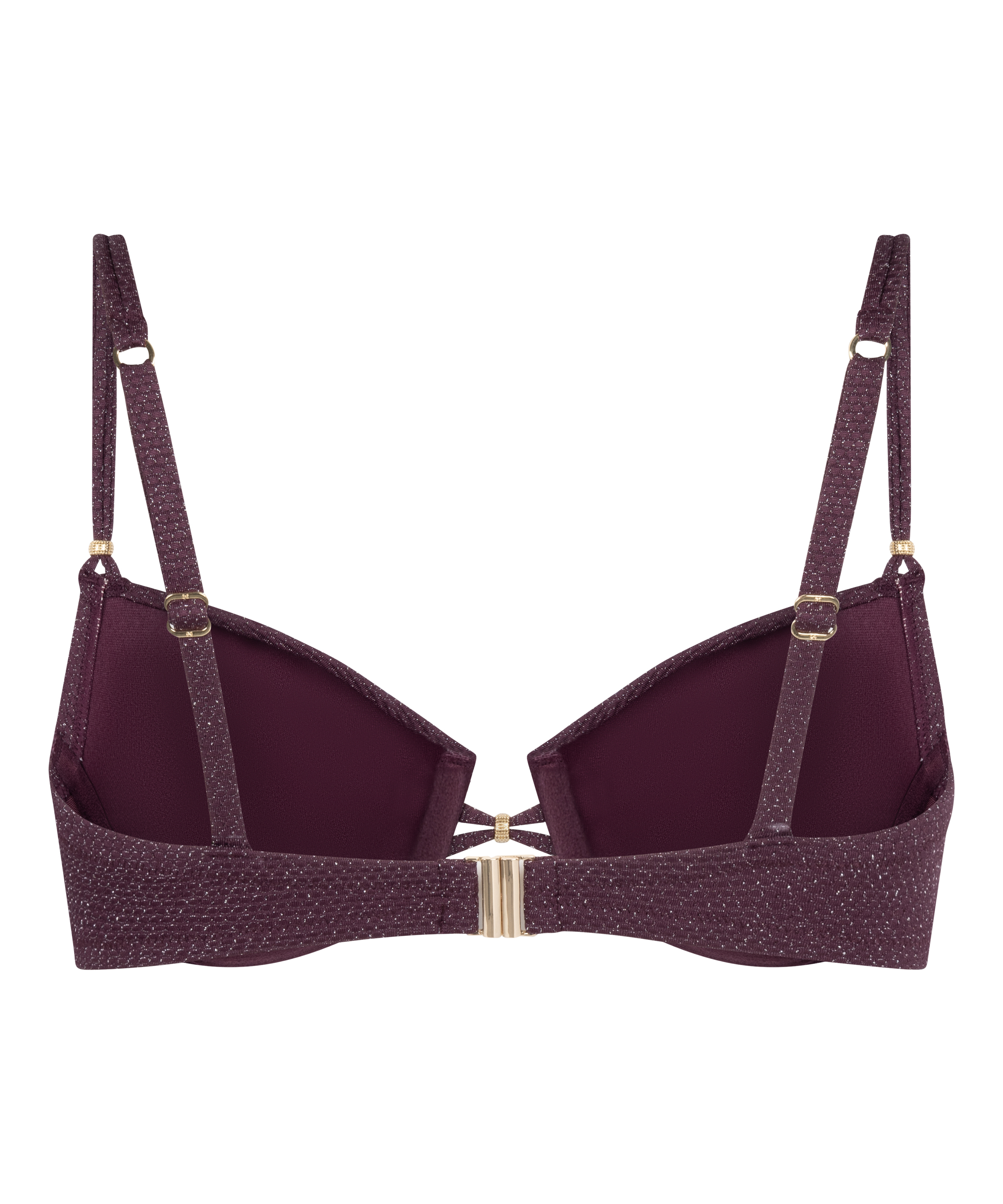 Biustonosz Bikini Panama z Fiszbinami i Wkładkami, Fioletowy, main