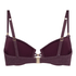 Biustonosz Bikini Panama z Fiszbinami i Wkładkami, Fioletowy
