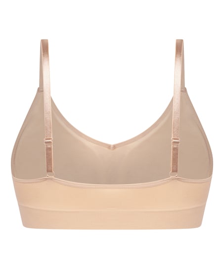 Tr&oacute;jkątny biustonosz bralette Dide, Beżowy