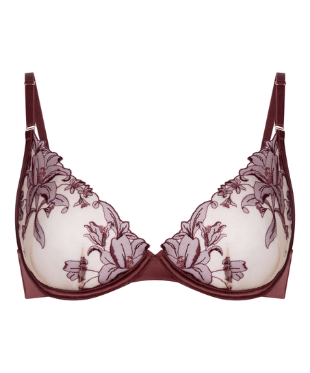 Nieusztywniany biustonosz z fiszbinami Anouk, Czerwony