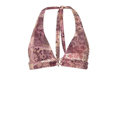 G&oacute;ra Bikini z Fiszbinami i Wypełnieniem Ibiza, Fioletowy