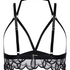 Otwarty biustonosz bralette Olivia, Czarny