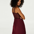 Jersey lace slipdress, Czerwony