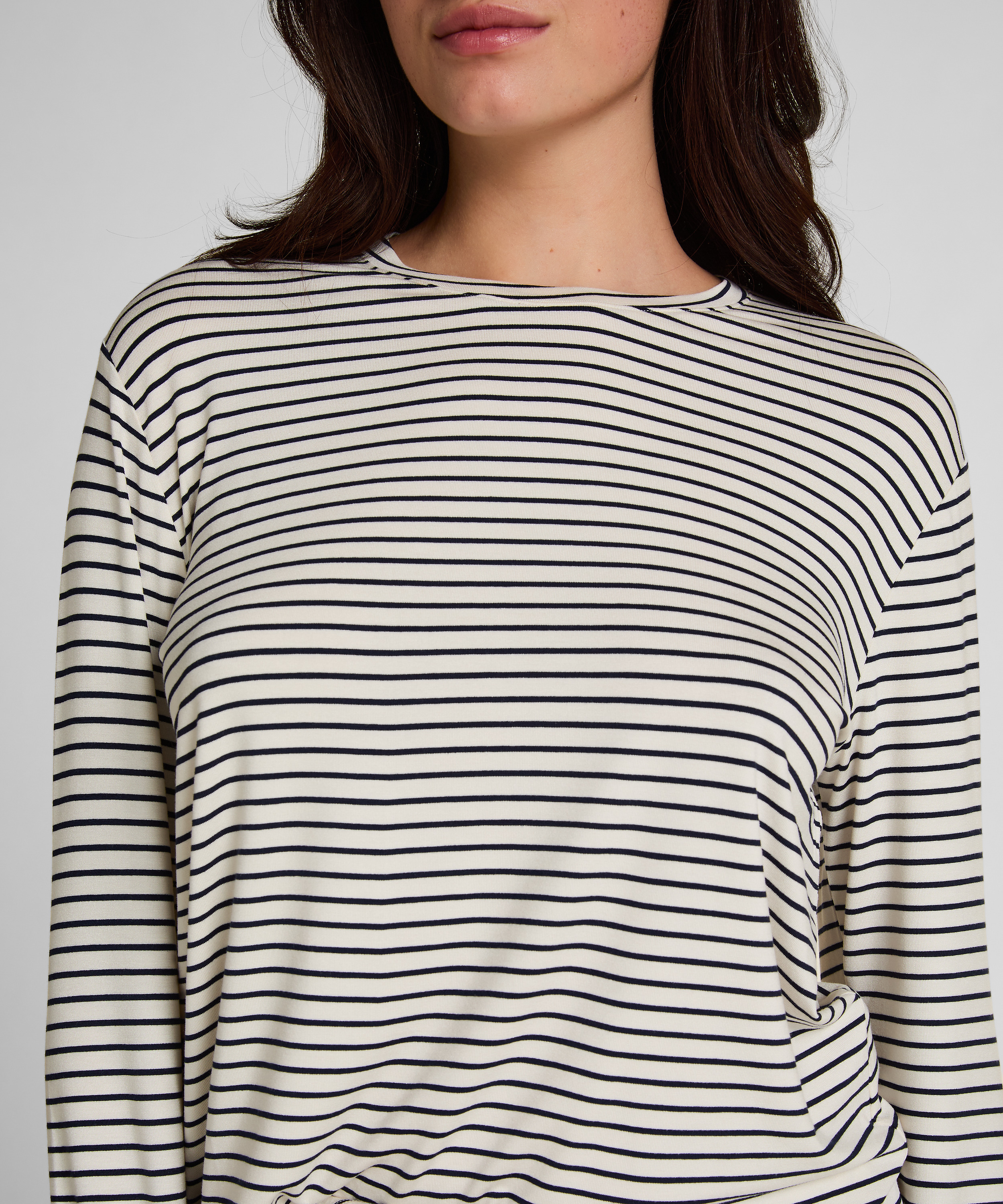 Pyjama Top Loose Jersey, Biały, main