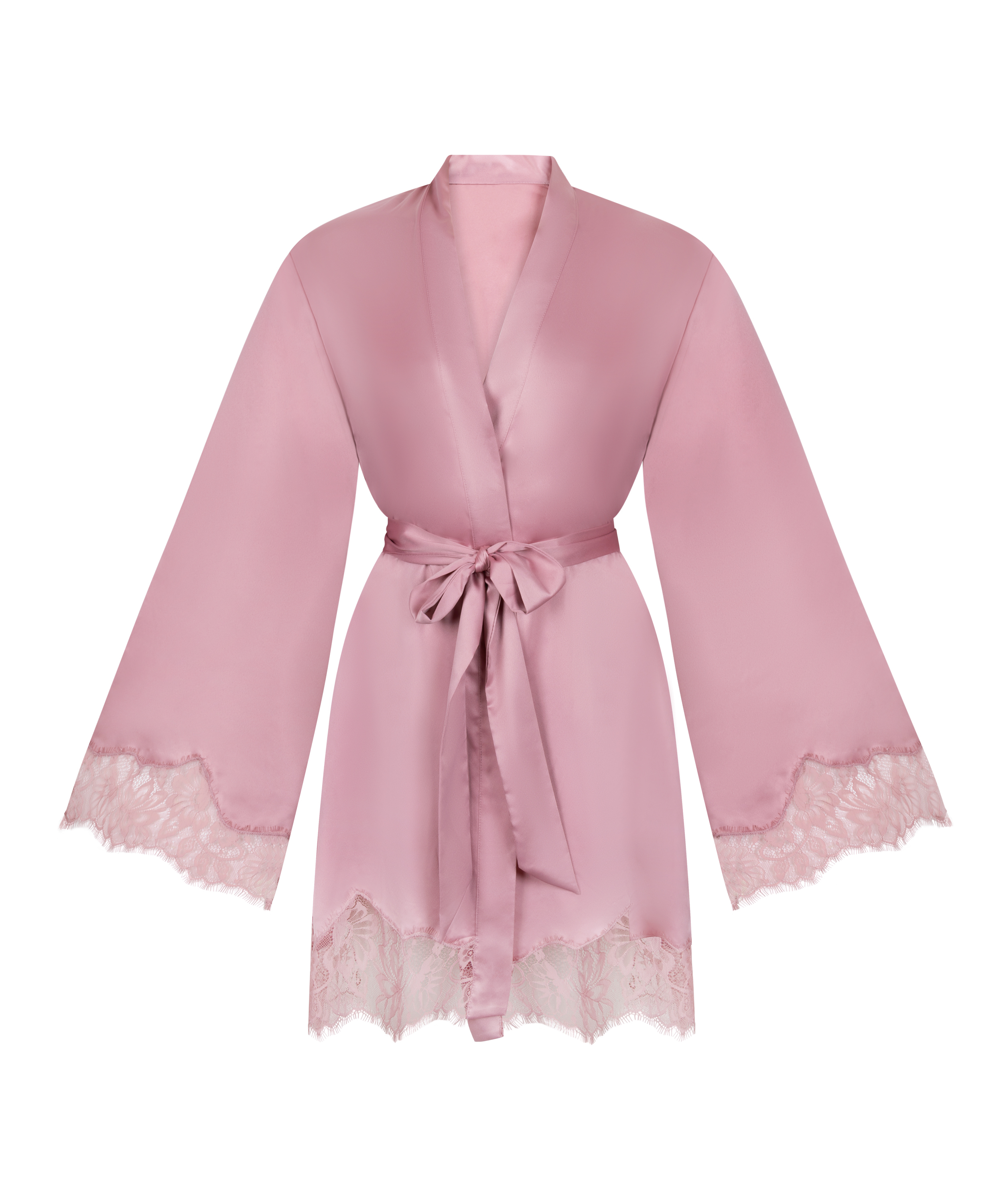 Satynowe kimono Valerie, R&oacute;żowy, main